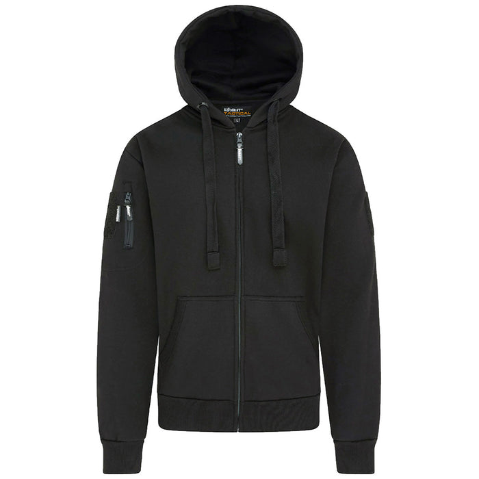 kombat black spec ops hoodie with hood up
