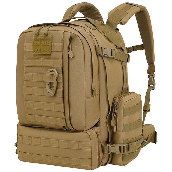 side angle of kombat viking coyote molle patrol pack