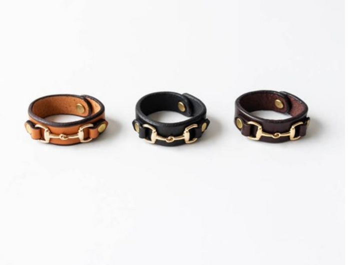 Leather Horse Bit Napkin Ring, 3 Colors