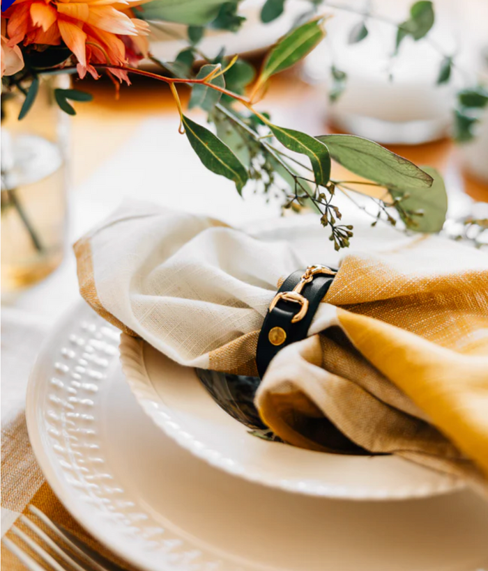 Leather Horse Bit Napkin Ring, 3 Colors