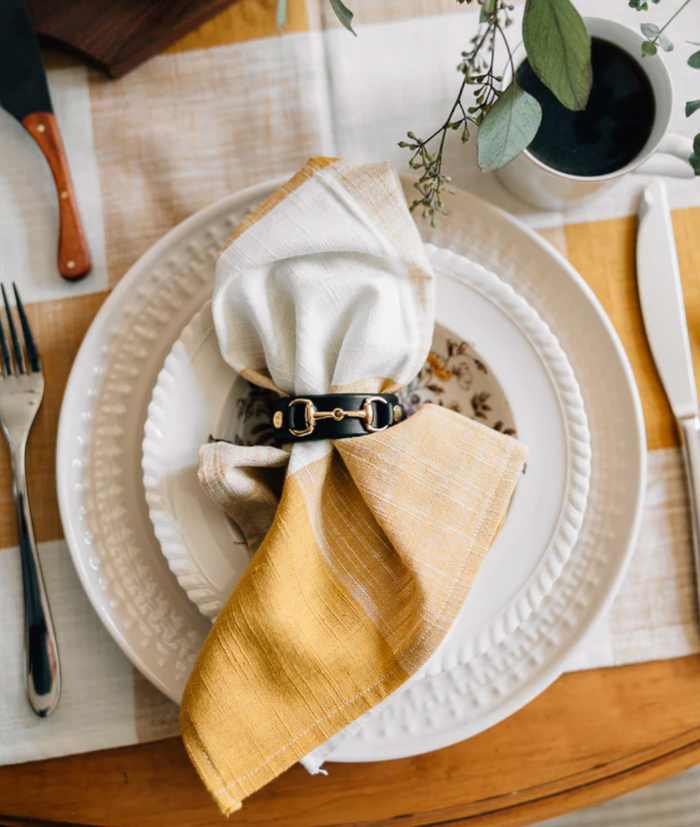 Leather Horse Bit Napkin Ring, 3 Colors