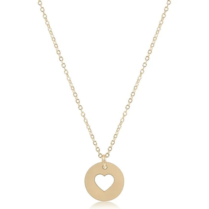 Love Disc Necklace - Gold - Molly + Kate