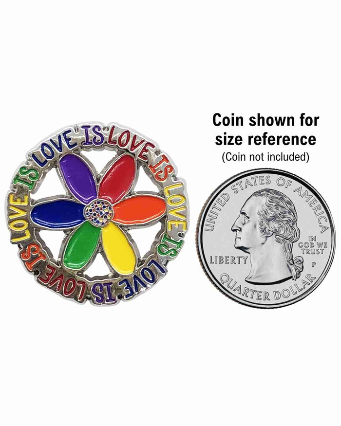 Love is Love Colorful Enamel Pin with Metal Frame