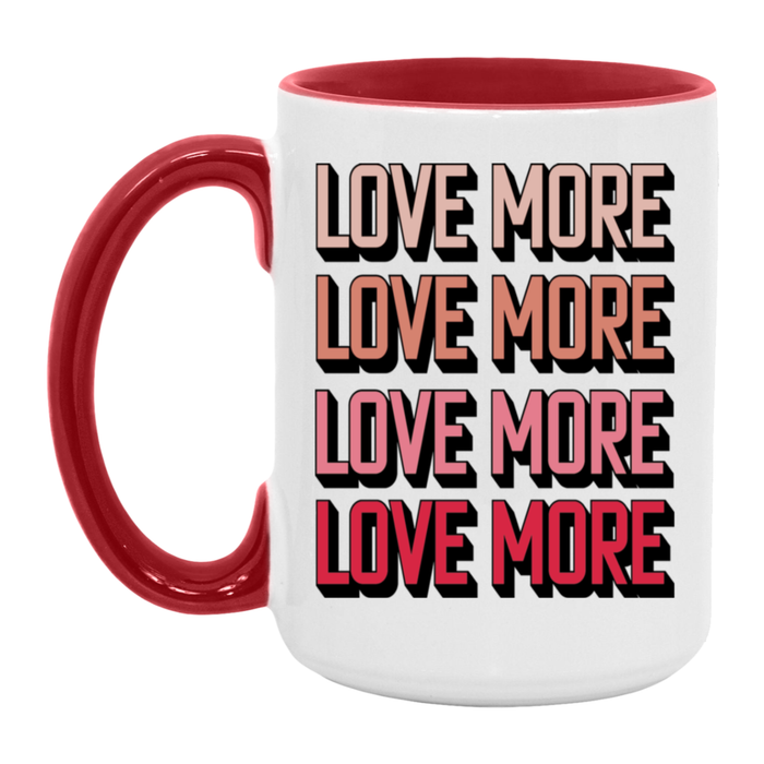 Love More ceramic coffee mug, product photo 3