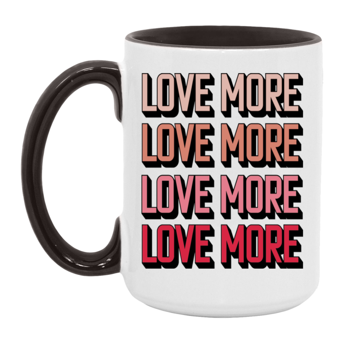 Love More ceramic coffee mug, product photo 6