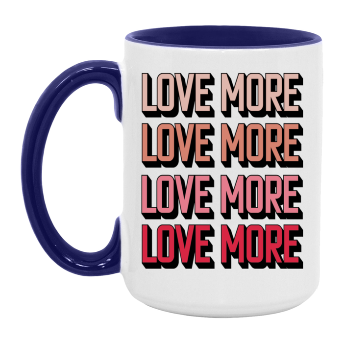 Love More ceramic coffee mug, product photo 7
