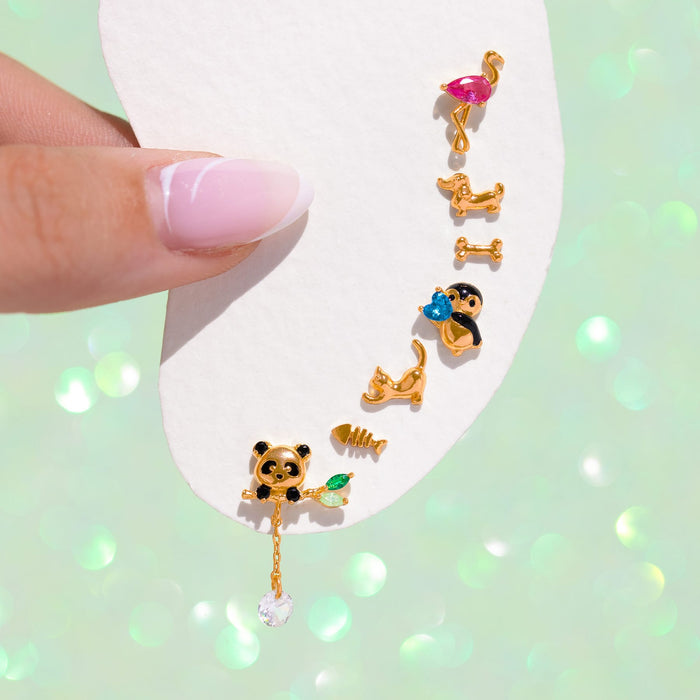 Lucky Panda Dangle Earrings