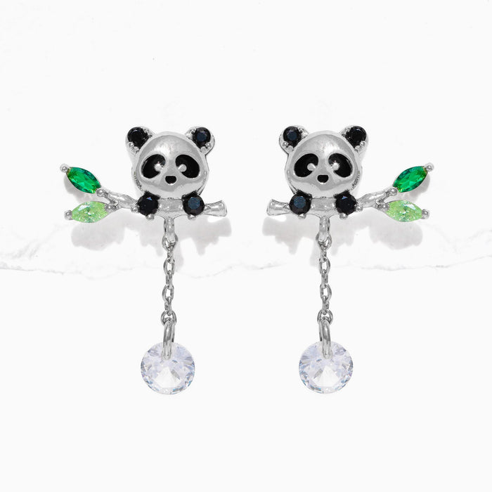 Lucky Panda Dangle Earrings
