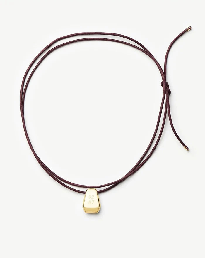 Lucy Williams Engravable Arco Cord Necklace | 18k Gold Plated Necklaces Missoma