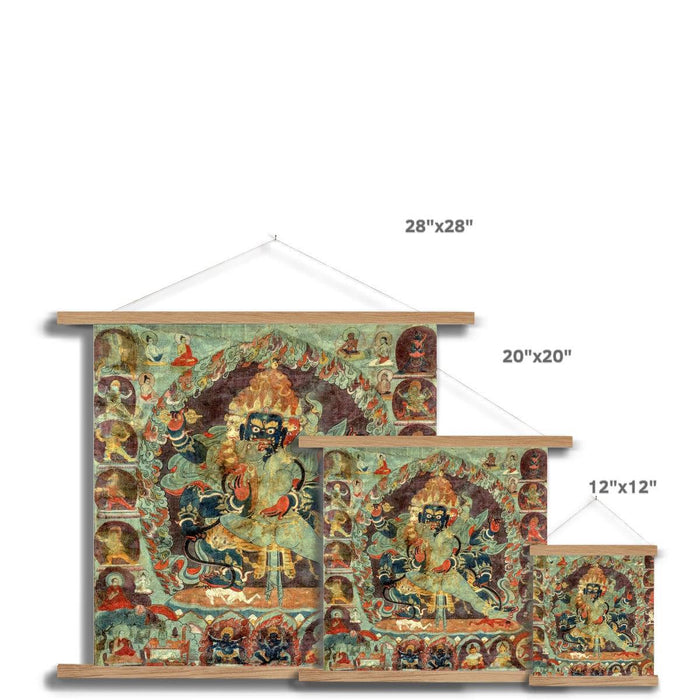 Mahachakra Vajrapani Thangka (Bodhisattva & Buddhist Deity) | Tibetan Protector from Negativity | Sacred Sexuality Fine Art Print w Hanger