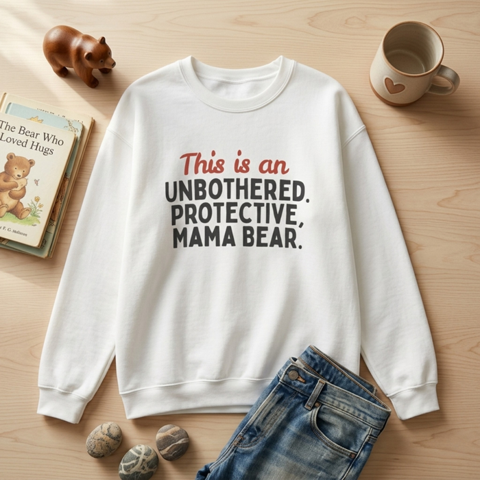 Mama Bear Sweatshirt: "This Is An Unbothered, Protective, Mama Bear"