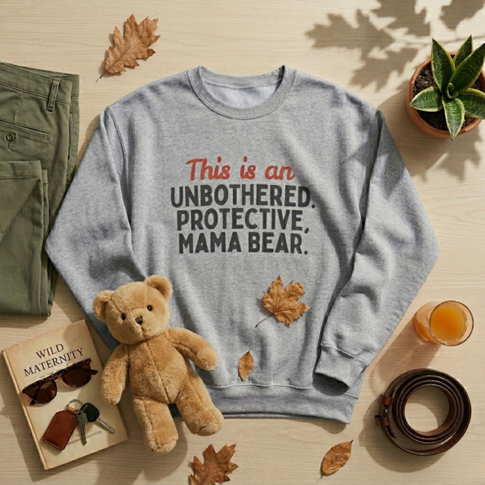 Mama Bear Sweatshirt: "This Is An Unbothered, Protective, Mama Bear", product photo 2