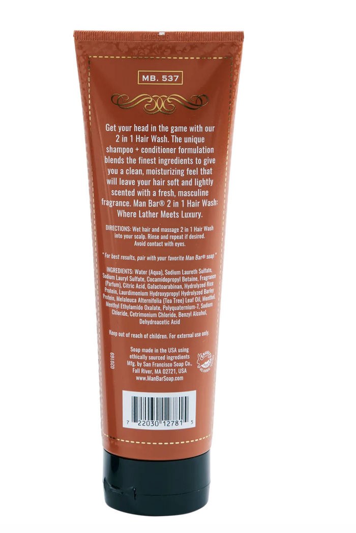 Man Bar 2-in-1 Hair Wash - Spiced Tobacco