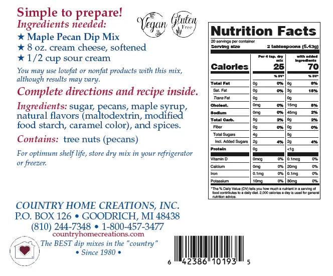 Maple Pecan Dip Mix