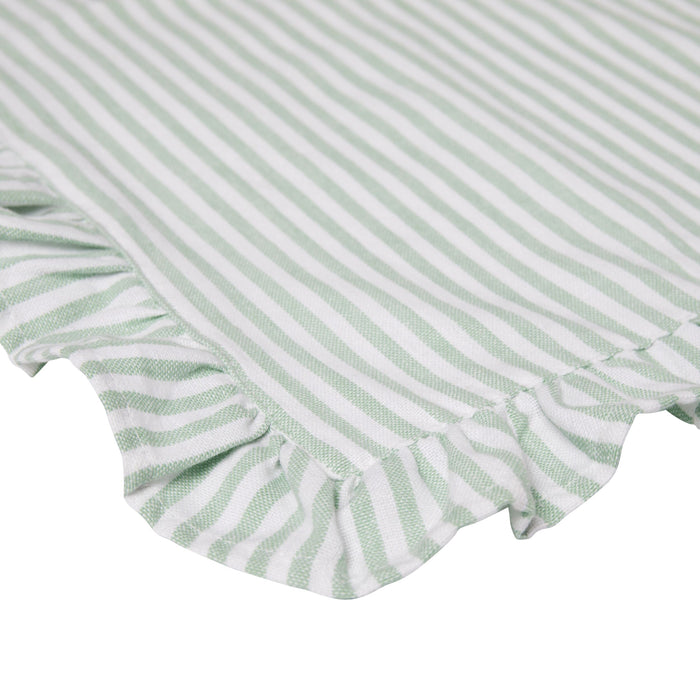 Marais Ruffle Stripe Napkin Pine Green