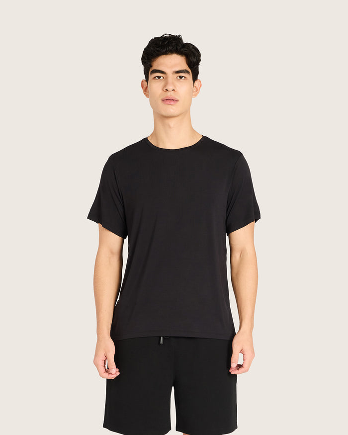 Men's Base Layer Crew Neck T-Shirt - Black