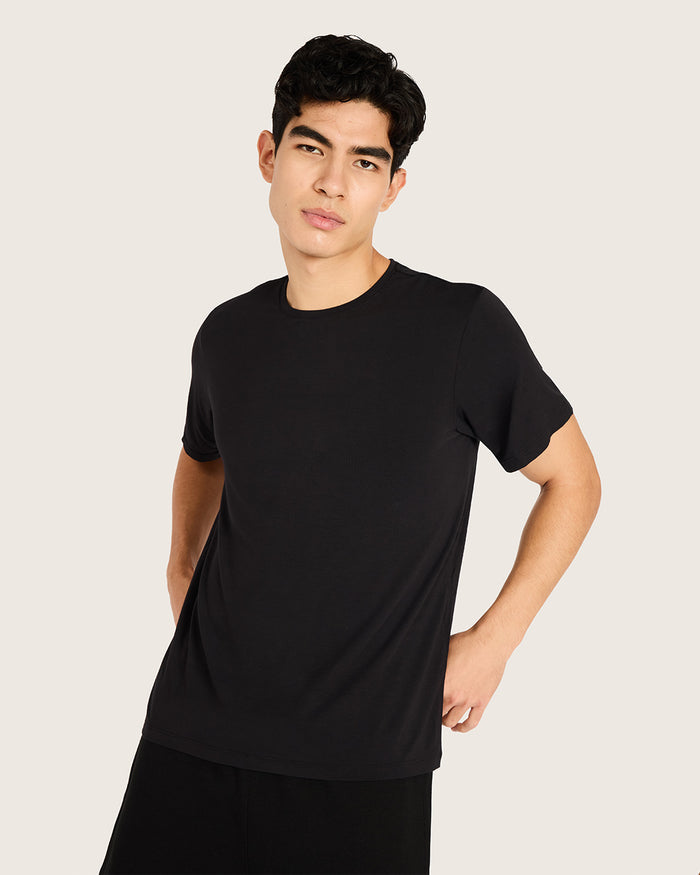 Men's Base Layer Crew Neck T-Shirt - Black