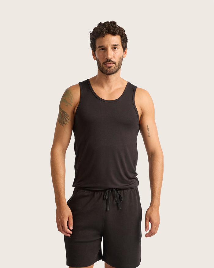 Men's Base Layer Tank Top - Black