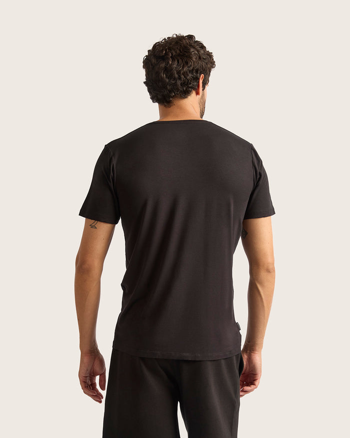 Men's Base Layer V-Neck T-Shirt - Black