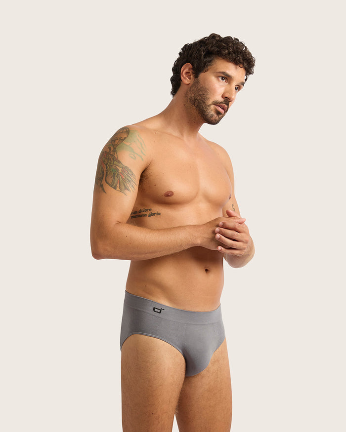 Men's Seamfree Briefs - Charcoal