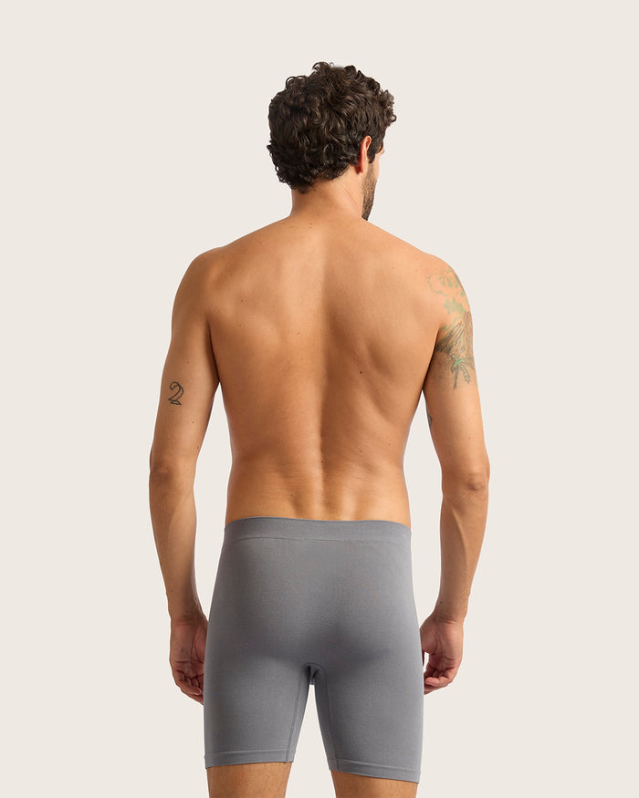 Men's Seamfree Mid-Length Boxer Briefs - Charcoal
