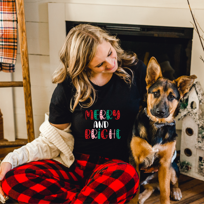 Merry And Bright Lights graphic t-shirt