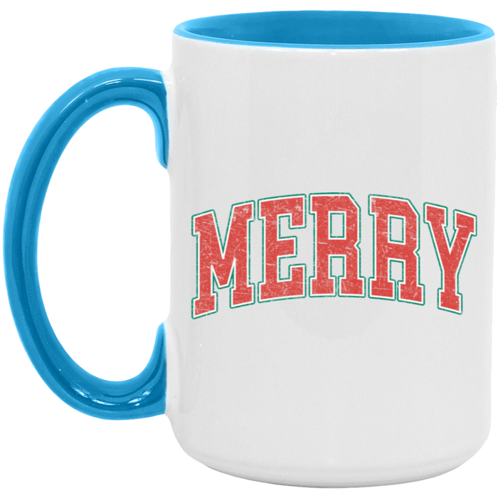 Merry University Christmas ceramic coffee mug, product photo 2