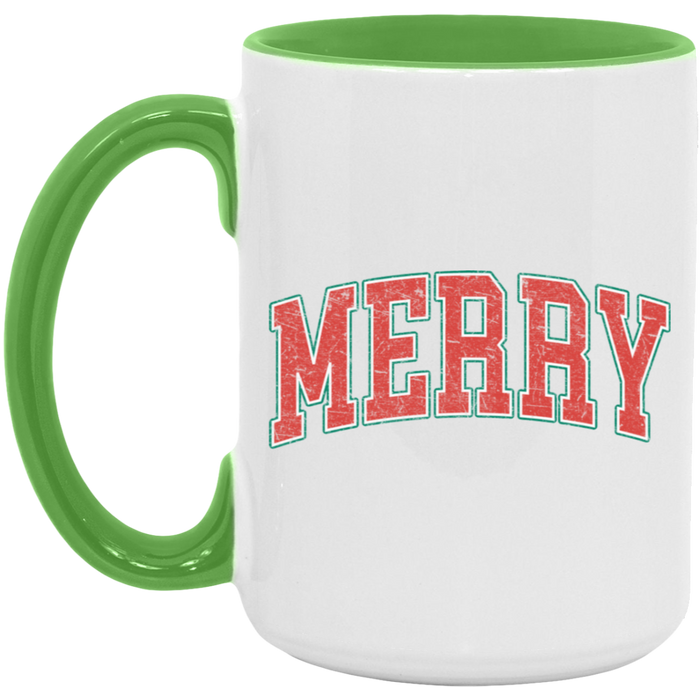 Merry University Christmas ceramic coffee mug, product photo 3