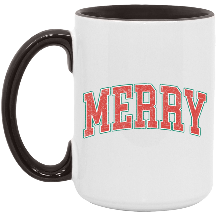 Merry University Christmas ceramic coffee mug, product photo 5