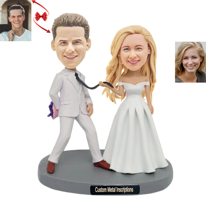 Mischievous Couple Custom Bobblehead