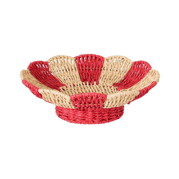 Mistletoe Christmas Scalloped Pedestal Bowl