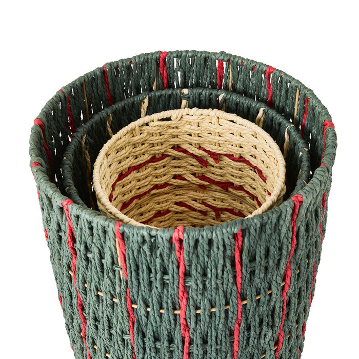 Mistletoe Christmas Storage Basket Set of 3