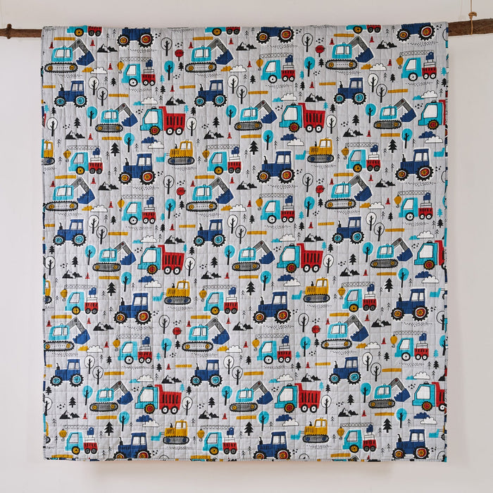 Mod Trucks Reversible Kids Quilt Set