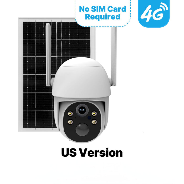 MOES 4G Solar Outdoor Security Camera,Lifetime Free Unlimited Data,360°PTZ,No SIM Required(US Version)