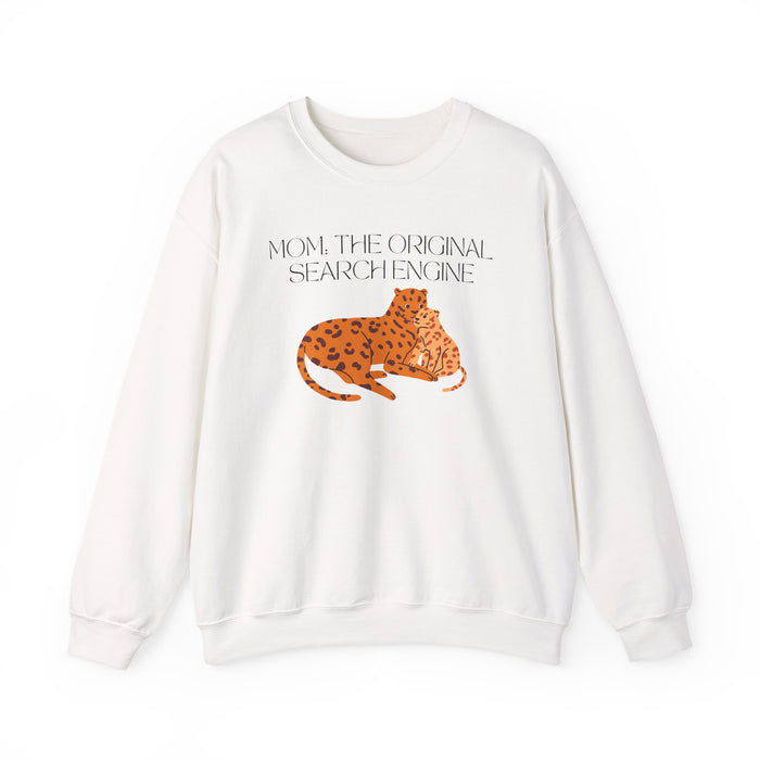 Mom "Mom: The Original Search Engine" crewneck sweatshirt in White