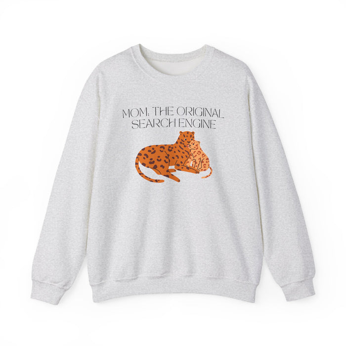 Mom "Mom: The Original Search Engine" crewneck sweatshirt in Ash