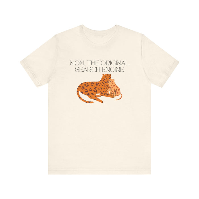 Mom "Mom: The Original Search Engine" graphic t-shirt in Natural