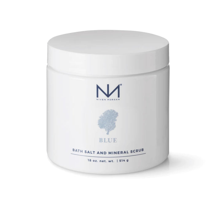 Niven Morgan Blue Bath Salts & Mineral Scrub, 18 Ounces