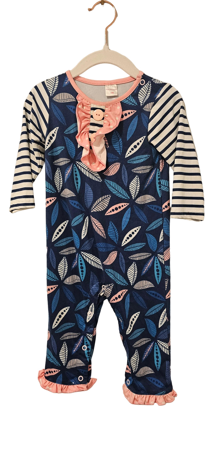 Penelope Plumm Ruffle Romper 12m