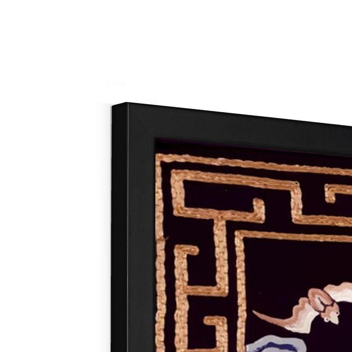 Qing Dynasty Silk Embroidery Design | Framed Print