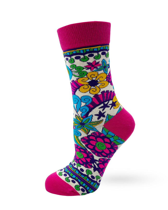 Quite The Fancy Bitch Ladies' Novelty Crew Socks Featuring Flowers