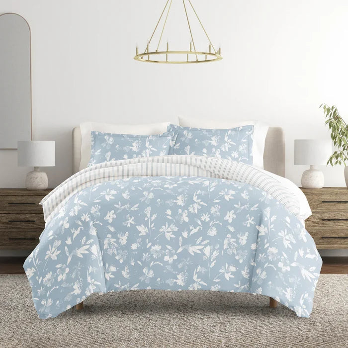 Reversible Country Home Patterned Duvet Cover Set