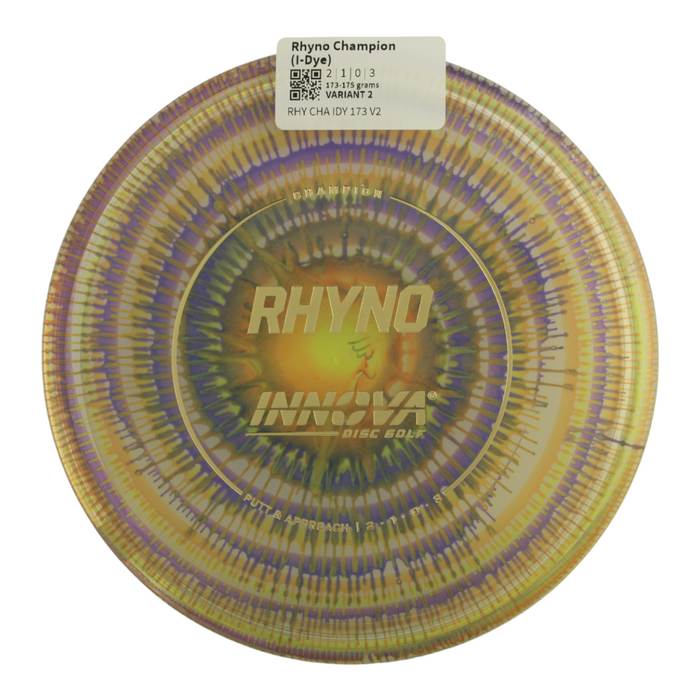 Innova Disc Golf Canada Champion I-Dye Rhyno Putt & Approach Innova Disc Golf Rhyno	Champion	Putter	Firm grip	High durability	Stable flight path	Resistant to scratches	Ideal for advanced players