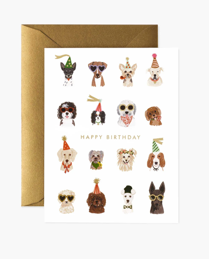 Rifle Paper Co. Party Pups Birthday Greeting Card
