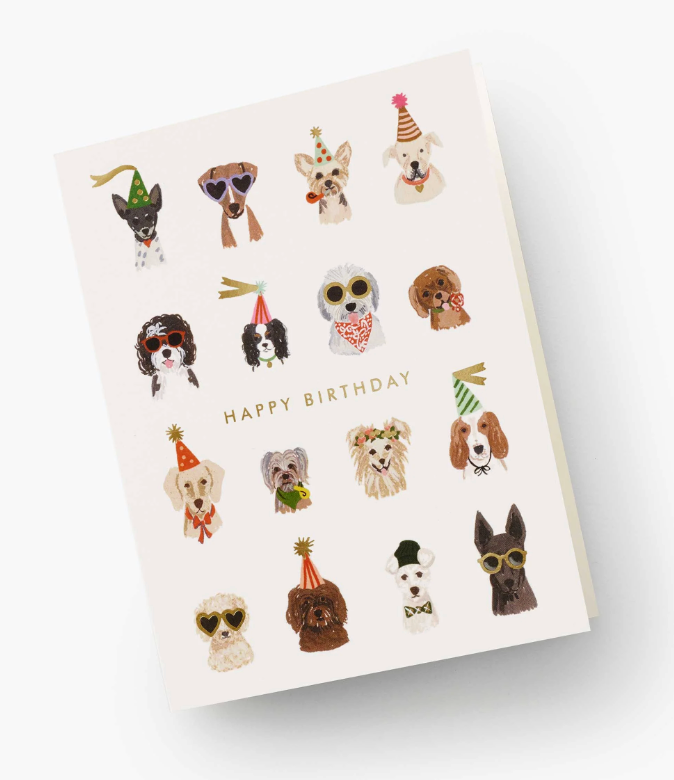 Rifle Paper Co. Party Pups Birthday Greeting Card