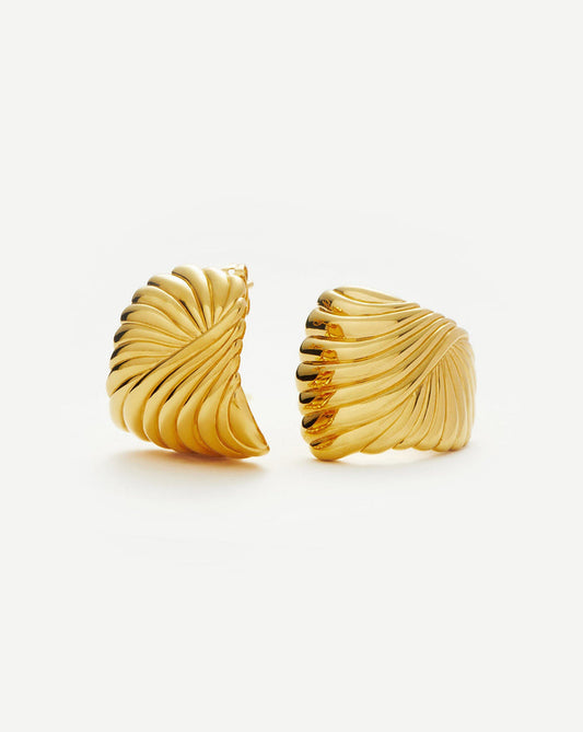 Ripple Oversized Stud Earrings Earrings Missoma