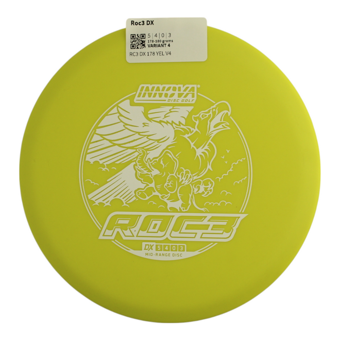 NNOVA DISC GOLF CANADA	Roc3
Midrange	Firm grip	good durability	Stable flight path		Resistant to scratches	Ideal for advanced players overstable  moderate glide
forehand shots