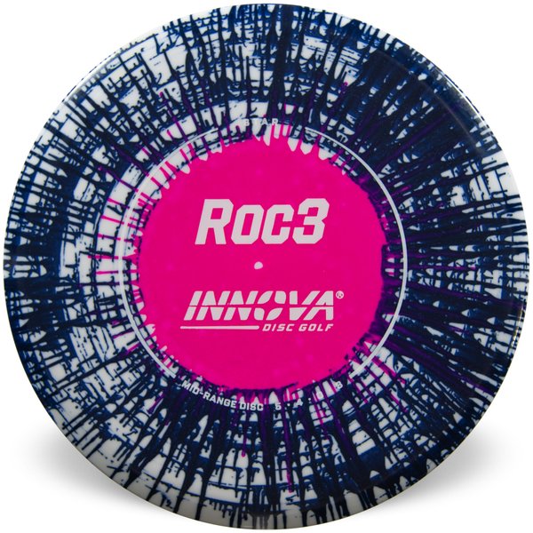 Innova Disc Golf Canada Star I-Dye Roc3 Mid-Range Driver NNOVA DISC GOLF CANADA star Roc3
Midrange	Firm grip	great durability	Stable flight path		Resistant to scratches	Ideal for advanced players overstable  moderate glide
forehand shots