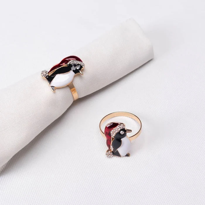 Rond de serviette Karaca Home Pingouin 2 pièces