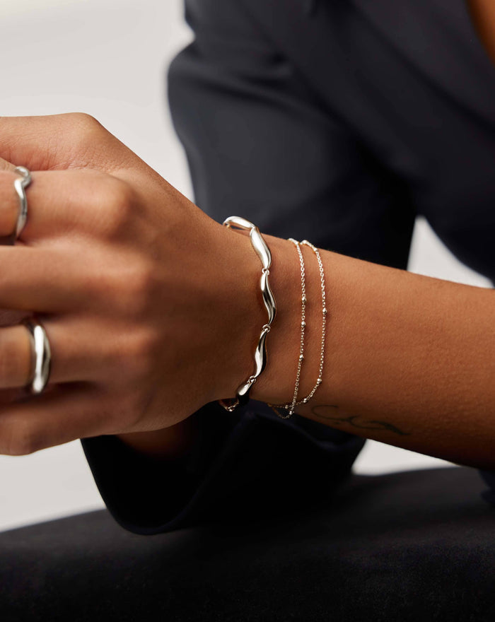 Savi Signature Link Chain Bracelet | Silver Plated Bracelets Missoma